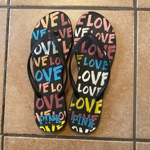 VS Pink Size L Flip Flops